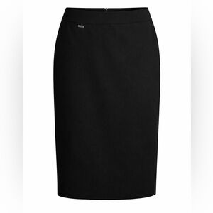 Calvin Klein Classic Black Pencil Skirt – Signature Stretch Suiting – (fits 0–2)